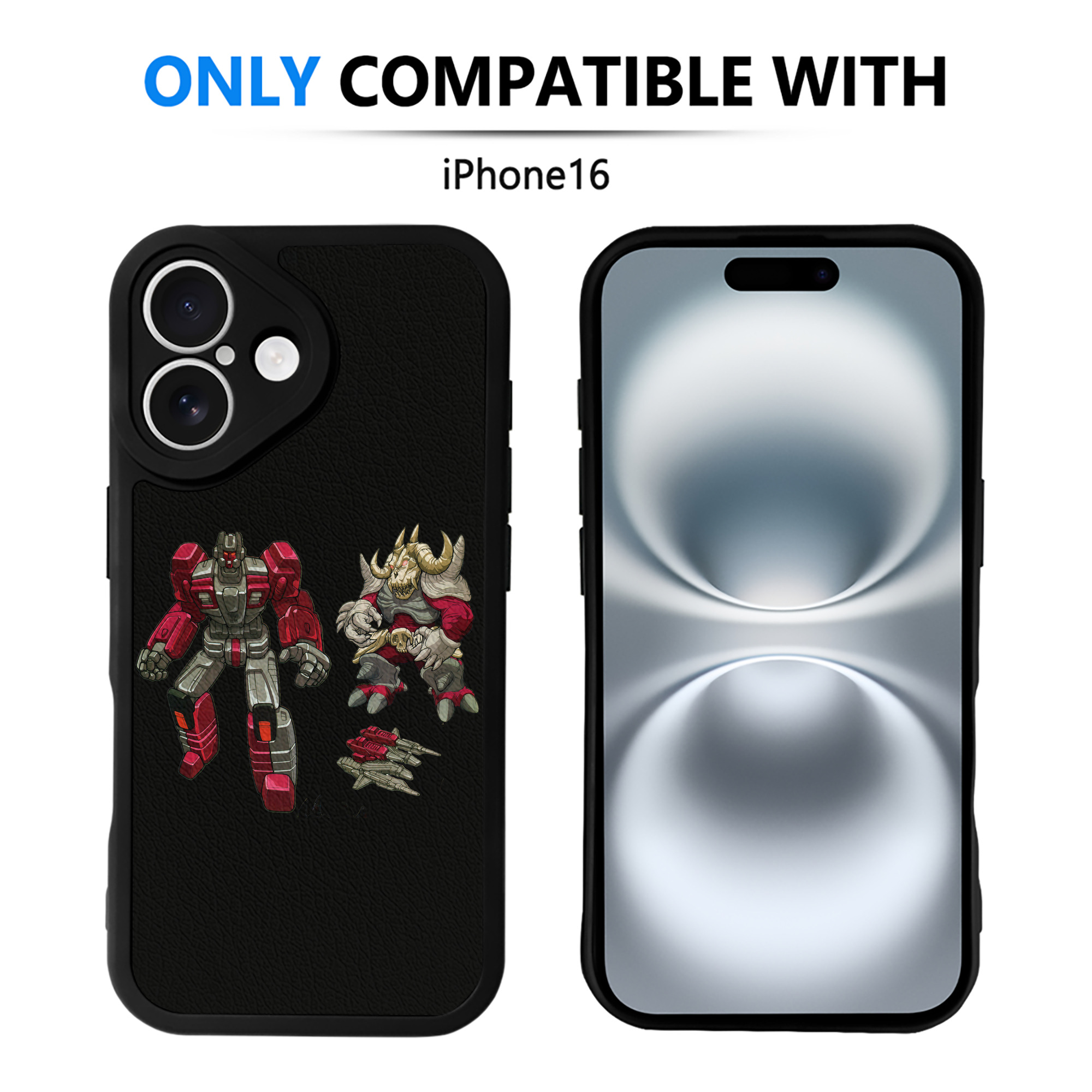 （画像用）  【iPhone 16シリーズ対応】シリコンスマホケース（レザー調） 材質：シリコン